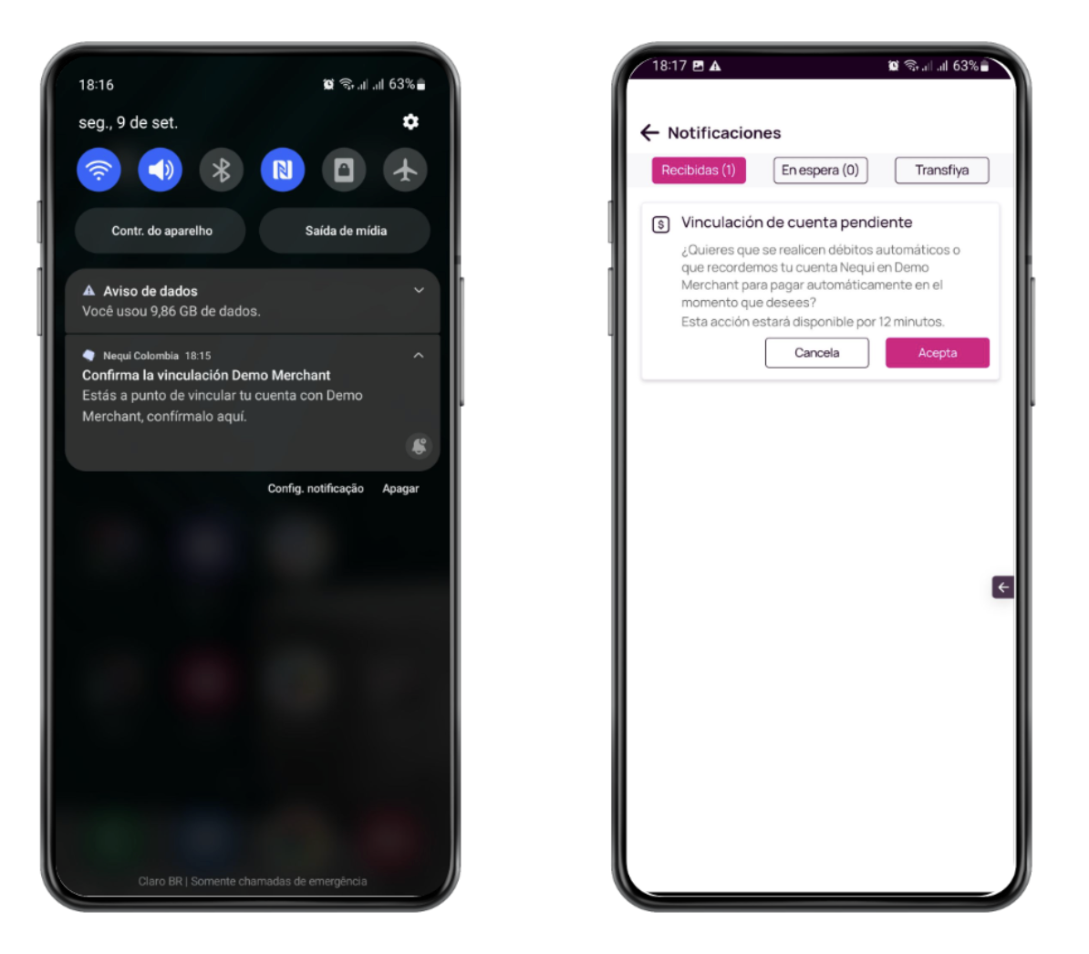 Nequi Recurring Push Notification