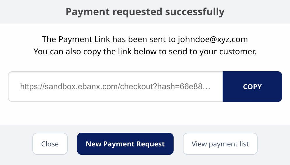 EBANX payment link