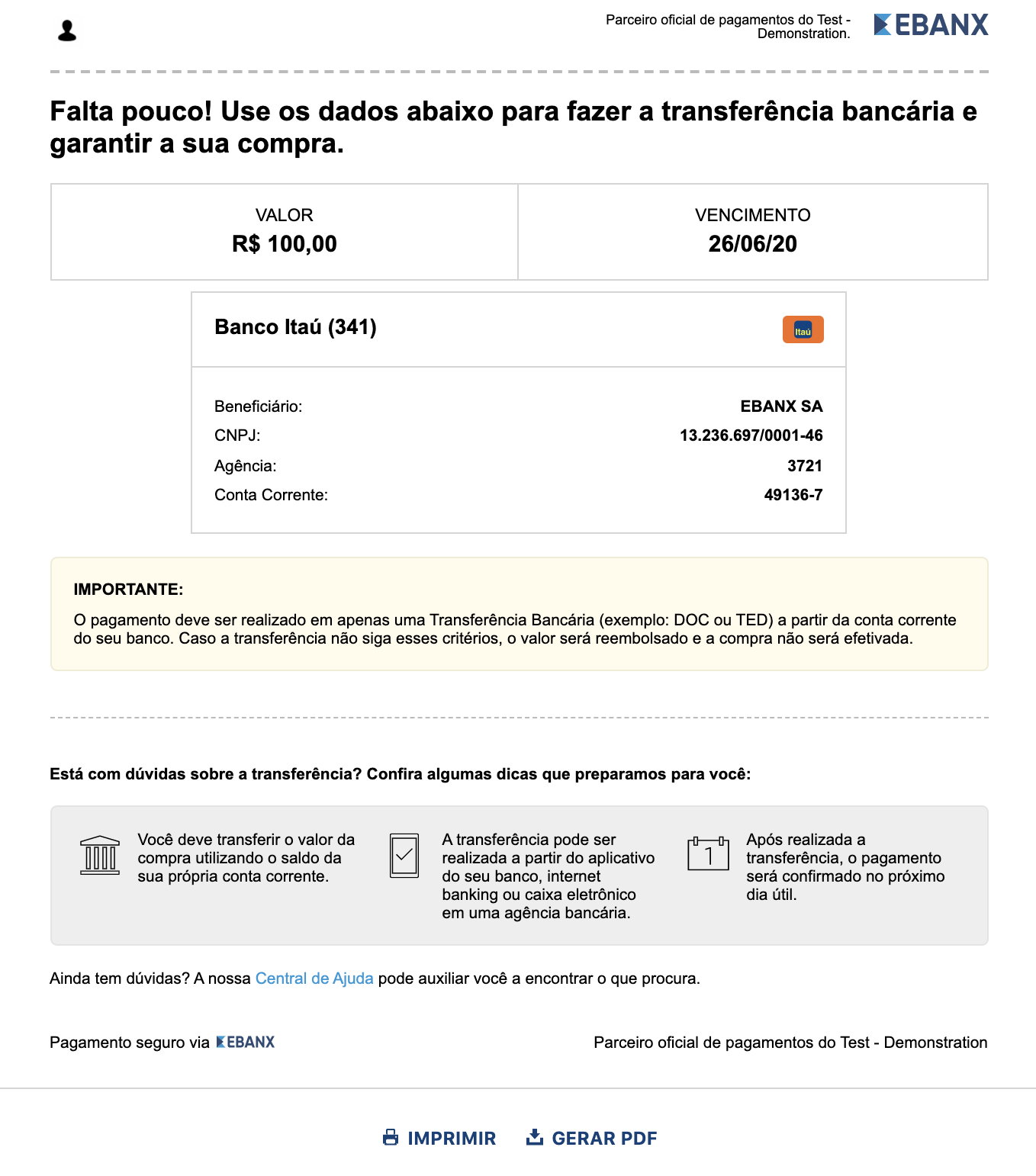 Bank Transfer